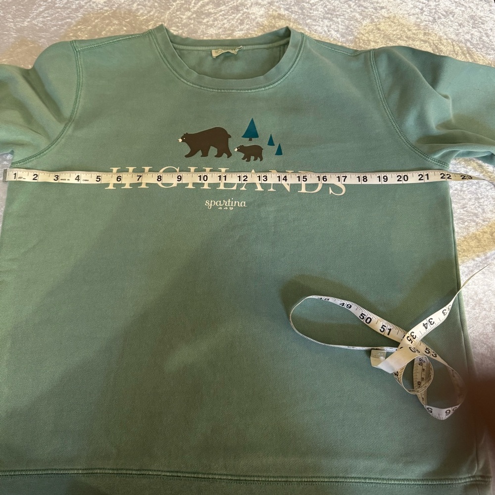 🌲 Spartina 449 “Highlands” Graphic Sweatshirt – Sage Green (Size S) - Picture 5 of 6